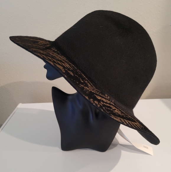 Boho Wool laser Print Brim Panama Hat - Picture 4 of 9